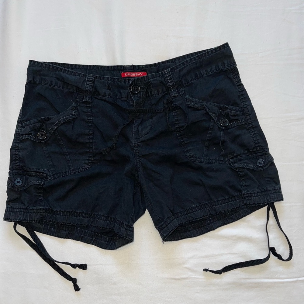 Black cargo shorts